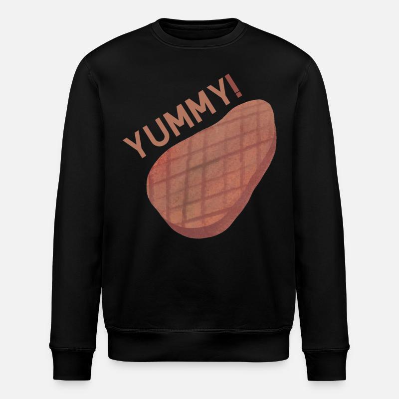 Yummy meat Yummy! Lecker Fleisch - Stanley/Stella Unisex Bio-Sweatshirt ROLLER - Schwarz