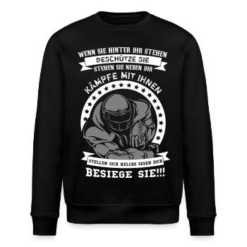 American Football - Stanley/Stella Unisex Bio-Sweatshirt ROLLER - Schwarz - Vorne - Nik (191cm)