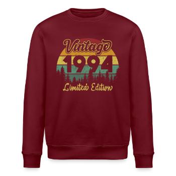 Vintage 1994 limited edition - Sweat bio ROLLER Stanley/Stella Unisexe - bordeaux - Devant - Nik (191cm)