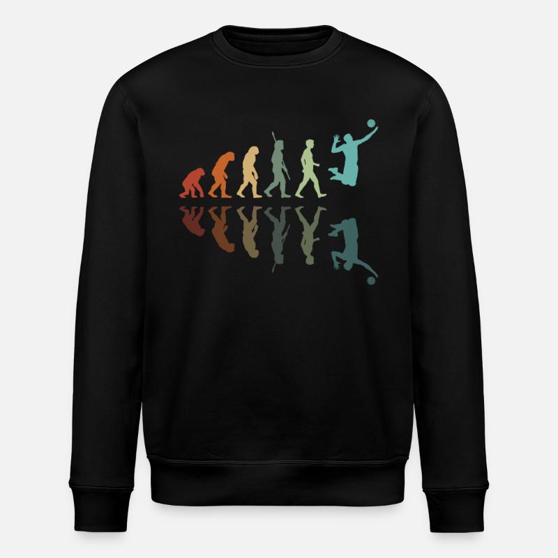 Volleyball Evolution - Stanley/Stella ROLLER Unisex Organic Sweatshirt - black