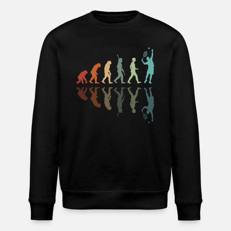 Evolution für Tennisspieler - Stanley/Stella Unisex Bio-Sweatshirt ROLLER - Schwarz