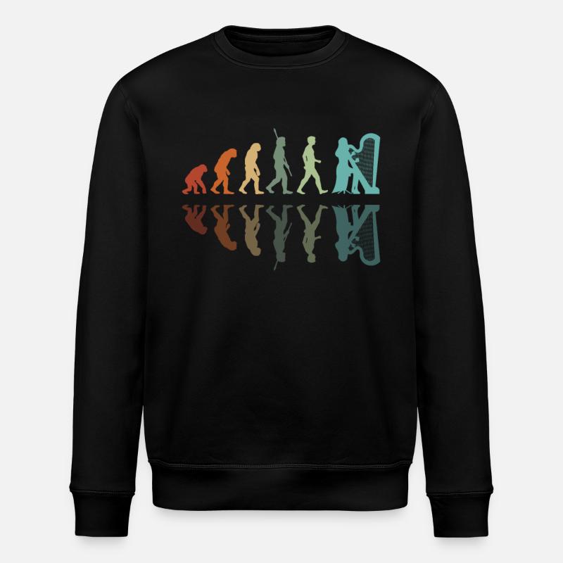 Entwicklung des Harfenspielers - Stanley/Stella Unisex Bio-Sweatshirt ROLLER - Schwarz