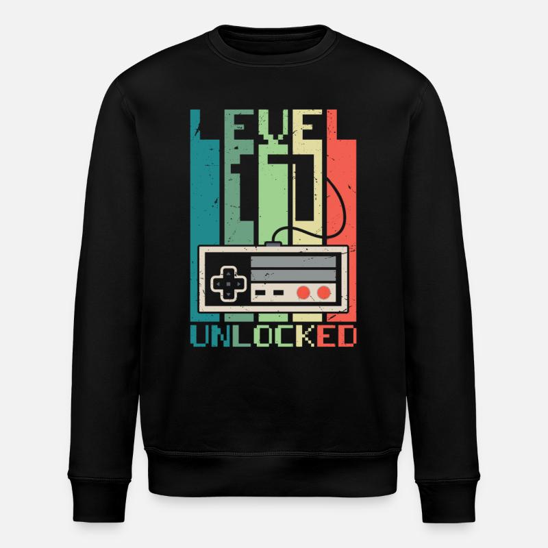 Level 17 Unlocked - Stanley/Stella ROLLER Unisex Organic Sweatshirt - black