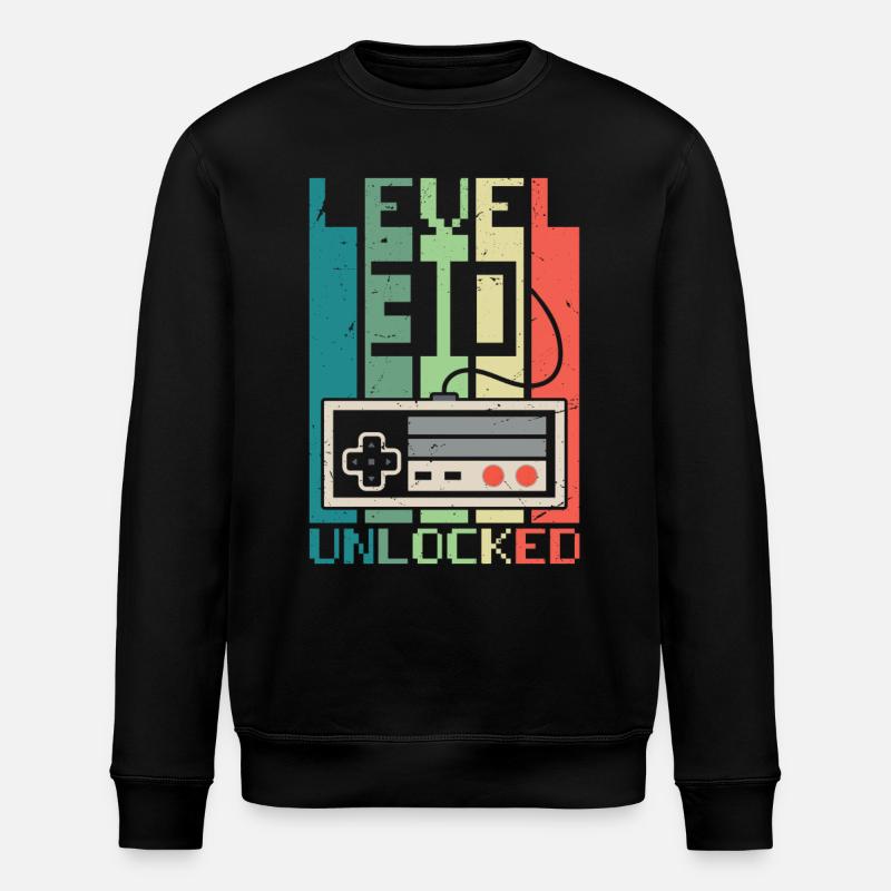 Level 30 Unlocked - Stanley/Stella ROLLER Unisex Organic Sweatshirt - black