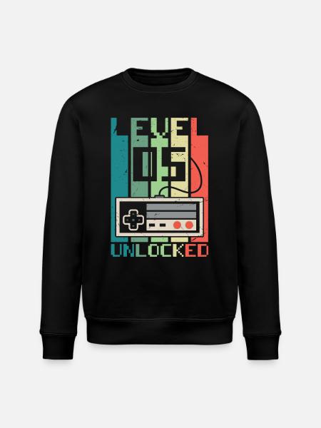 Level 5 Unlocked - Stanley/Stella ROLLER Unisex Organic Sweatshirt - black