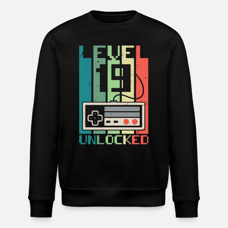 Level 19 Unlocked - Stanley/Stella ROLLER Unisex Organic Sweatshirt - black