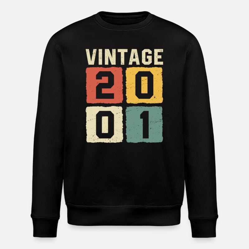 Millésime 2001 Né en 2001 - Sweat bio ROLLER Stanley/Stella Unisexe - noir