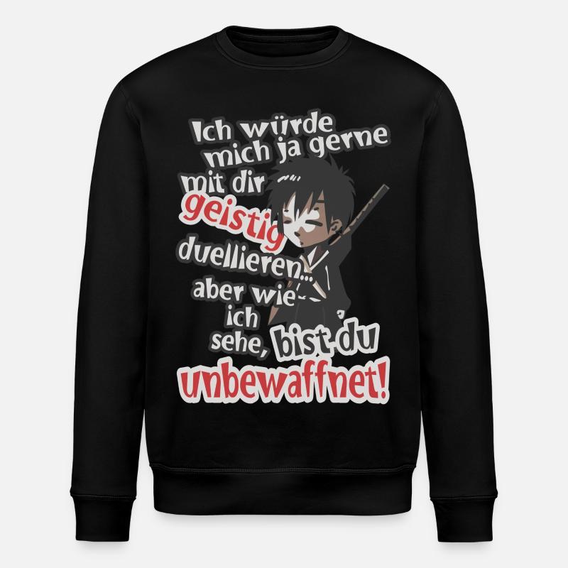 Geistig unbewaffnet! - Stanley/Stella Unisex Bio-Sweatshirt ROLLER - Schwarz