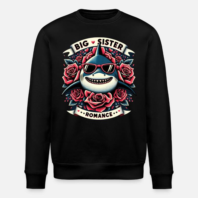 Grande soeur Shark Romance - Sweat bio ROLLER Stanley/Stella Unisexe - noir
