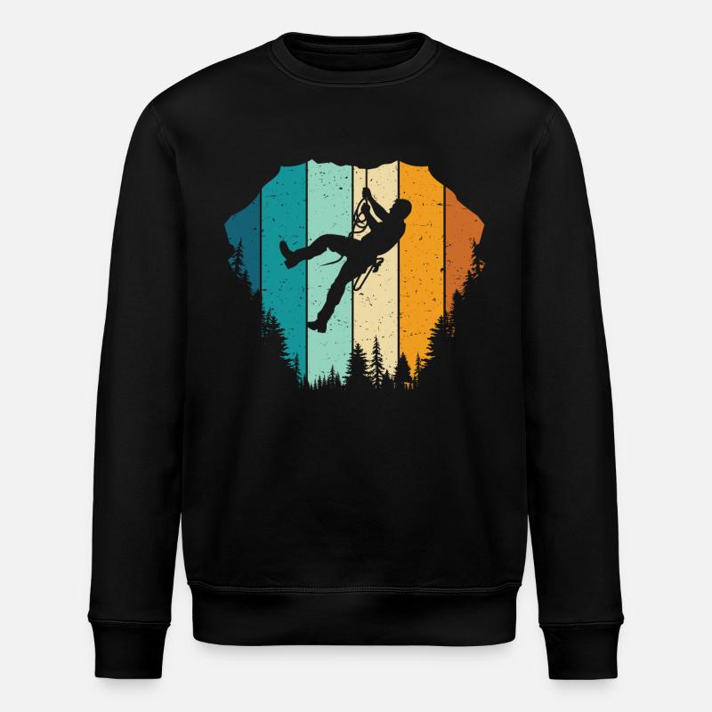 Rock Climbing Climber - Stanley/Stella ROLLER Unisex Organic Sweatshirt - black