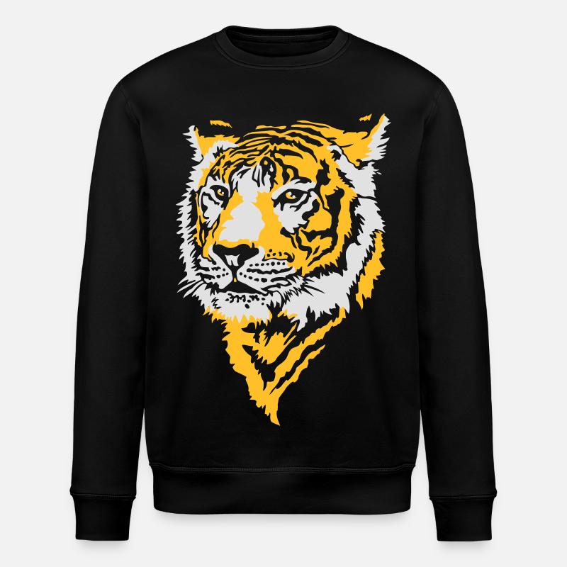 Tête de tigre flex - Sweat bio ROLLER Stanley/Stella Unisexe - noir