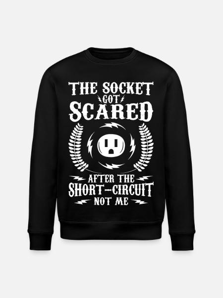 Funny electrician saying - Stanley/Stella ROLLER Unisex Organic Sweatshirt - black