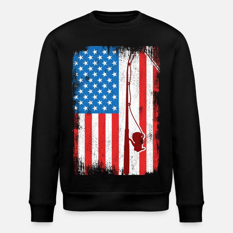 4 juillet Pêche - Sweat bio ROLLER Stanley/Stella Unisexe - noir