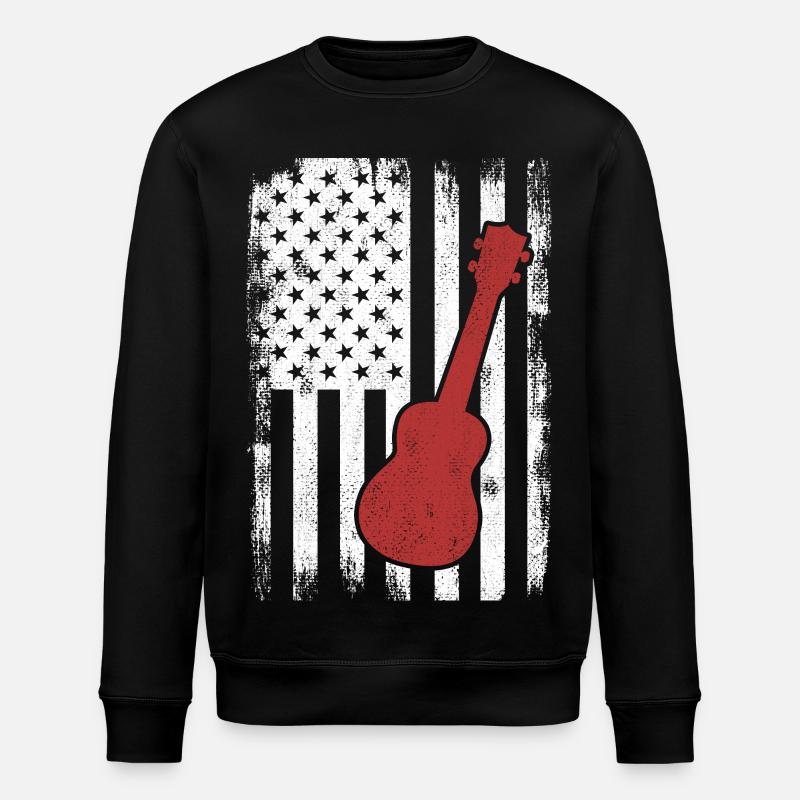 US Ukulele Spieler - Stanley/Stella Unisex Bio-Sweatshirt ROLLER - Schwarz