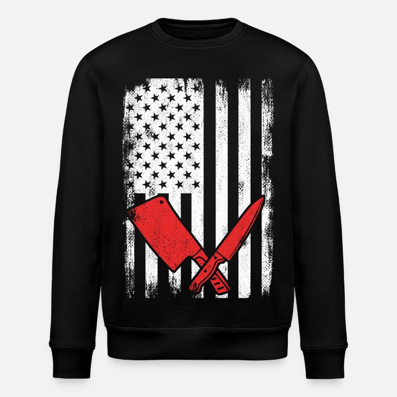 4. Juli USA Metzger - Stanley/Stella Unisex Bio-Sweatshirt ROLLER - Schwarz