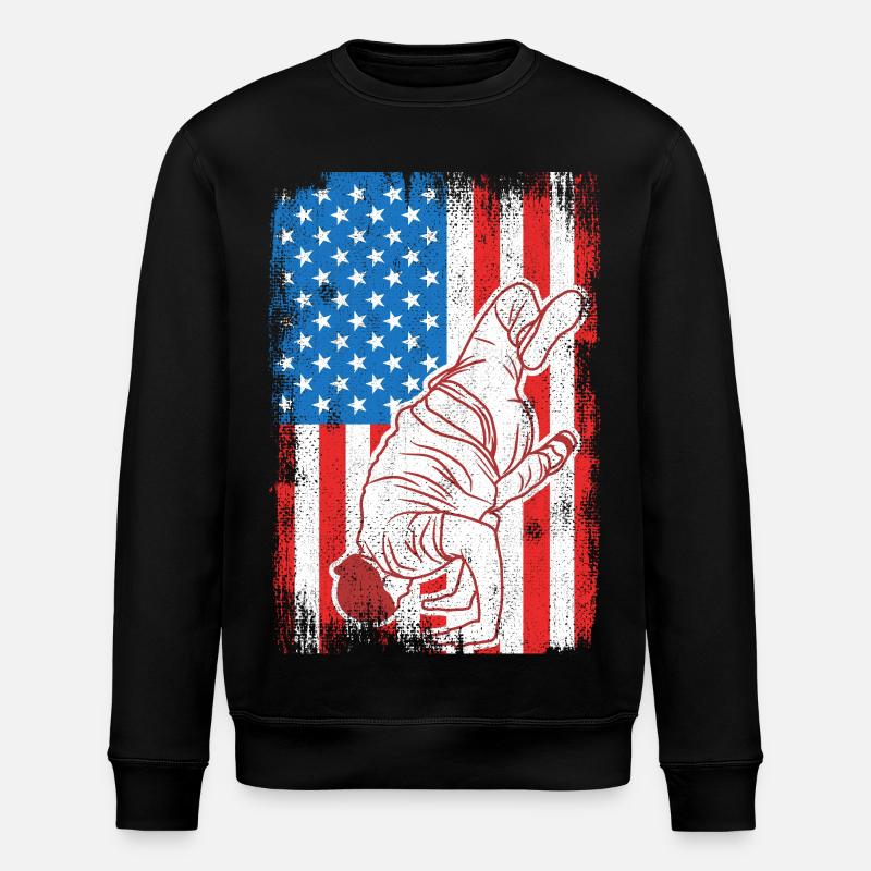 4. Juli USA Breakdance - Stanley/Stella Unisex Bio-Sweatshirt ROLLER - Schwarz