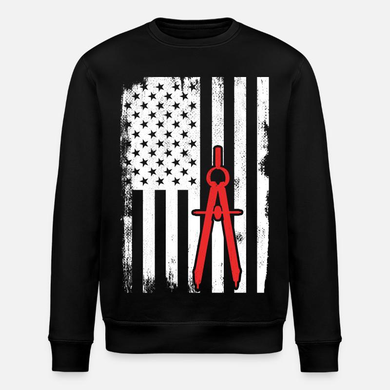 Architecture USA Drapeau - Sweat bio ROLLER Stanley/Stella Unisexe - noir