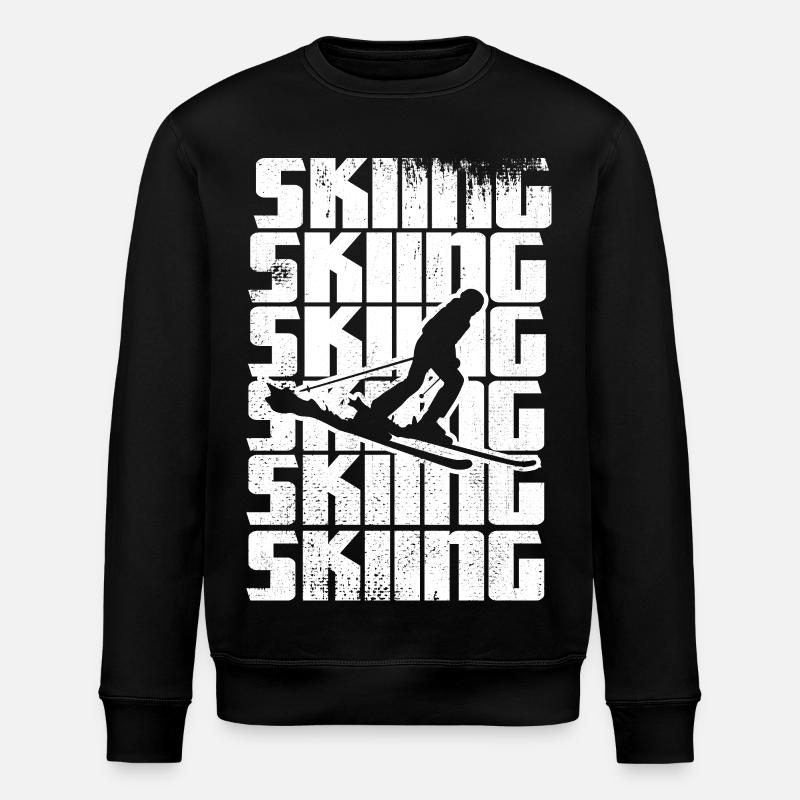 Funny skier - Stanley/Stella ROLLER Unisex Organic Sweatshirt - black