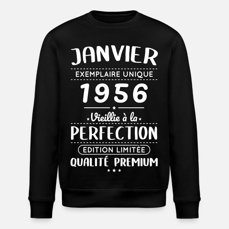 70-jähriges Jubiläum - Januar 1956 Perfektion - Stanley/Stella Unisex Bio-Sweatshirt ROLLER - Schwarz