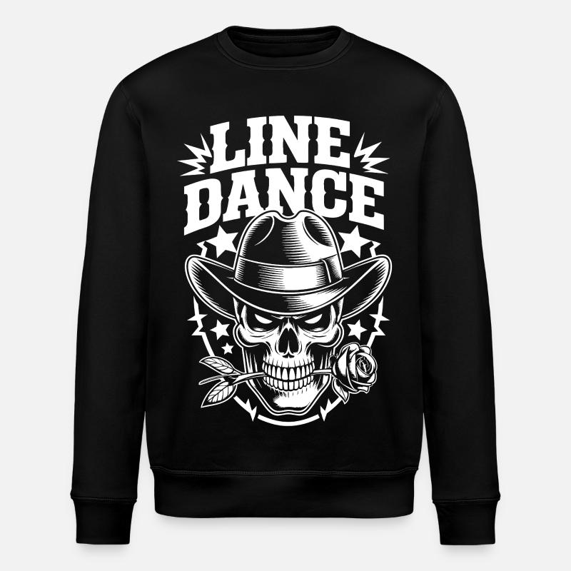 Cowboy en Ligne de Crâne - Sweat bio ROLLER Stanley/Stella Unisexe - noir