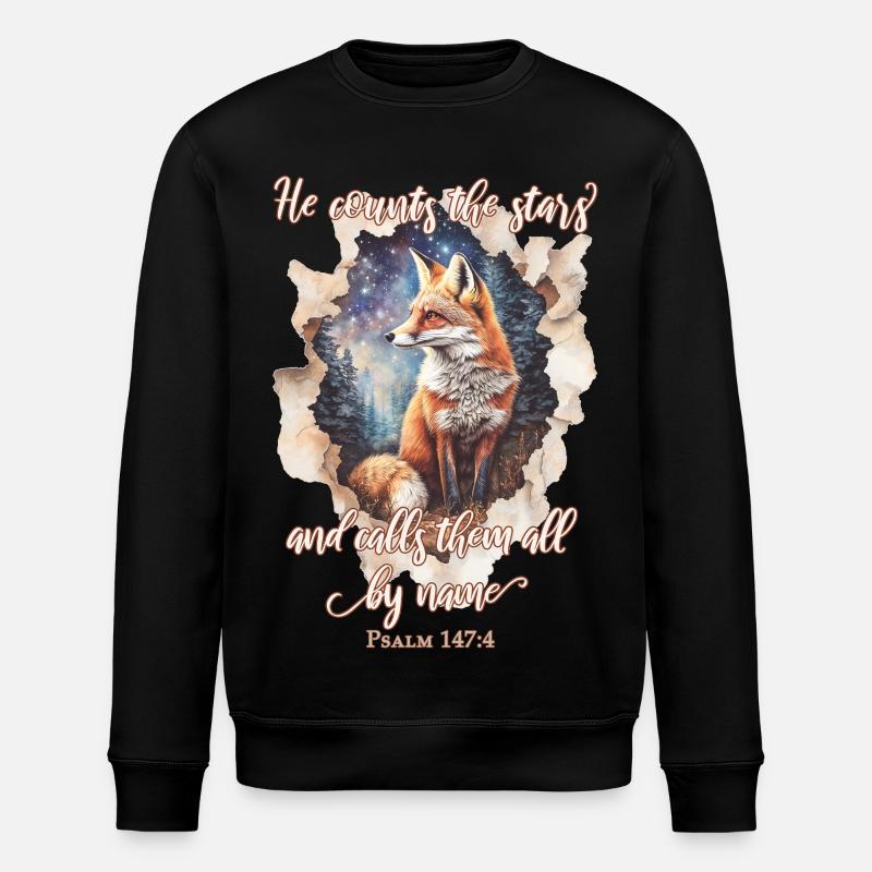 Bibelzitat Christlich - Stanley/Stella Unisex Bio-Sweatshirt ROLLER - Schwarz