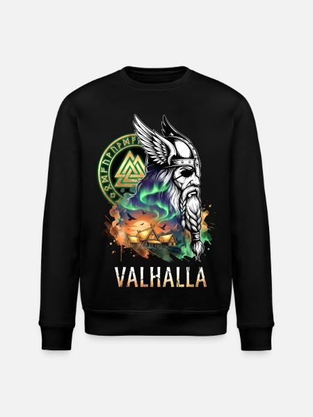 Odin Valhalla Wikinger - Stanley/Stella Unisex Bio-Sweatshirt ROLLER - Schwarz