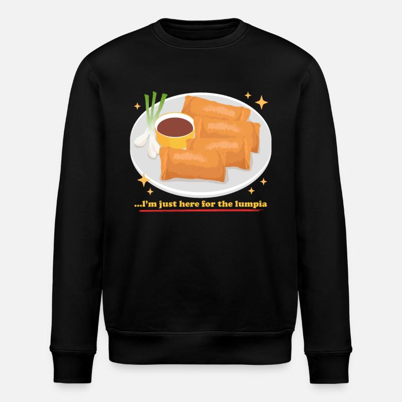 Lumpia Loempia Spring Roll Gift - Stanley/Stella ROLLER Unisex Organic Sweatshirt - black