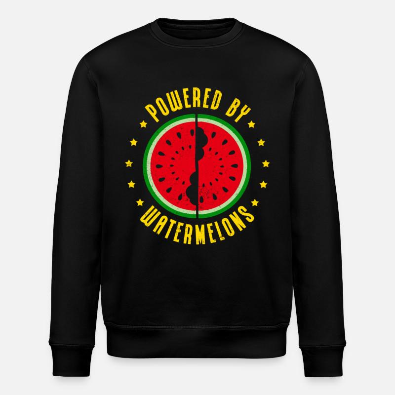 Watermelon Angurie Paste Arbuse Gift - Stanley/Stella ROLLER Unisex Organic Sweatshirt - black