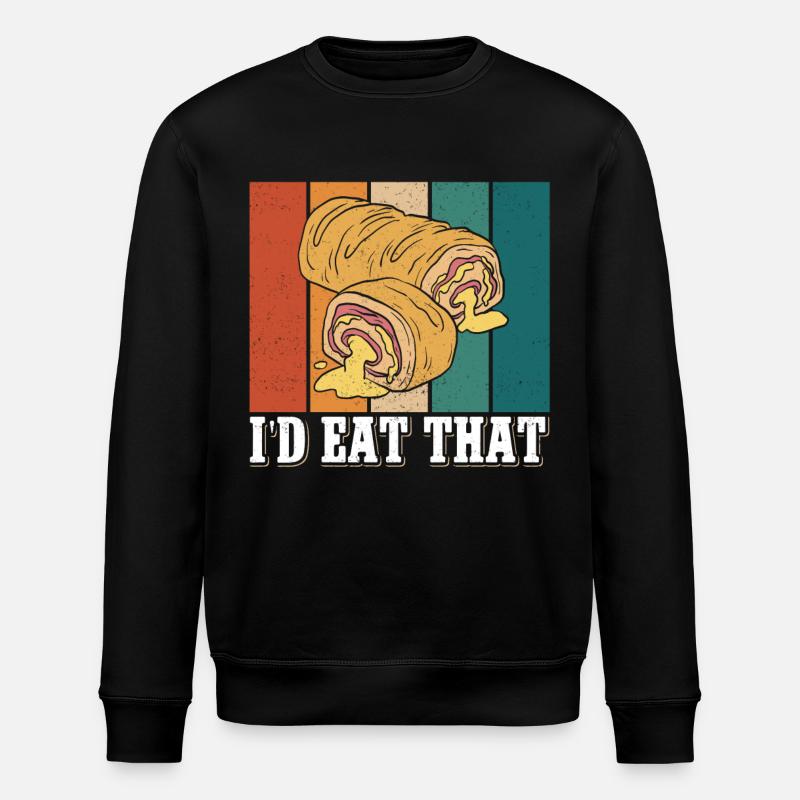 Stromboli Pizza Calzone Strombolis Gift - Stanley/Stella ROLLER Unisex Organic Sweatshirt - black