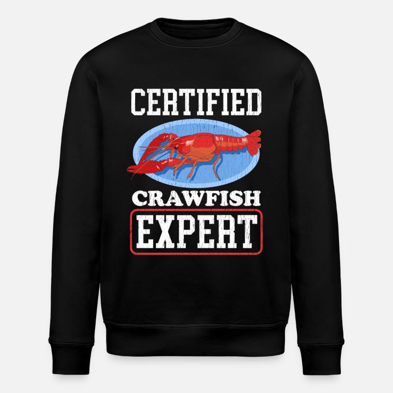 Crayfish Noble Crayfish Seafood Gift - Stanley/Stella ROLLER Unisex Organic Sweatshirt - black