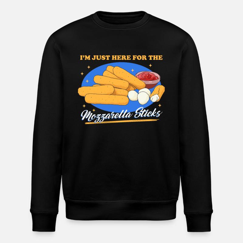 Mozzarella Sticks Cheese Gift - Stanley/Stella ROLLER Unisex Organic Sweatshirt - black