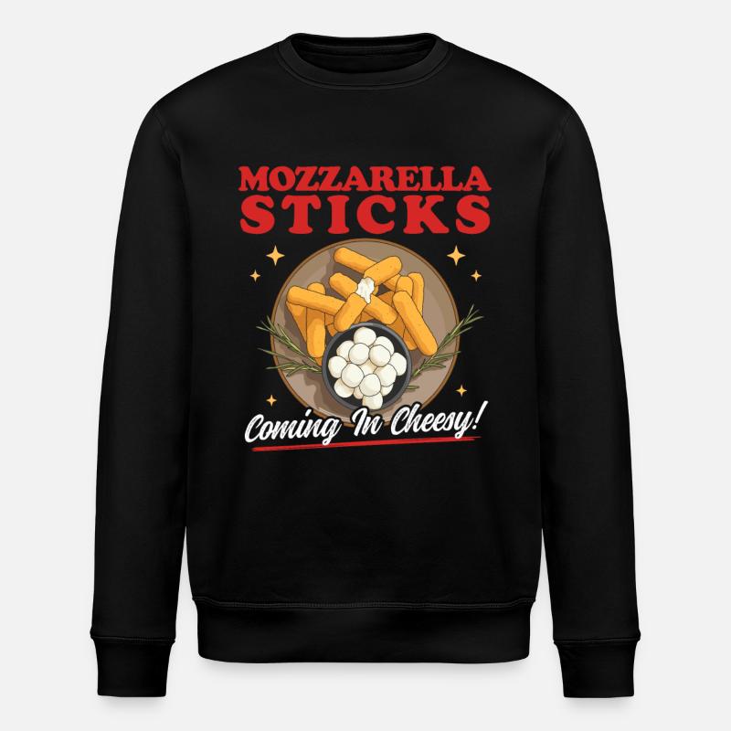 Mozzarella Sticks Mozzarella Sticks Gift - Stanley/Stella ROLLER Unisex Organic Sweatshirt - black