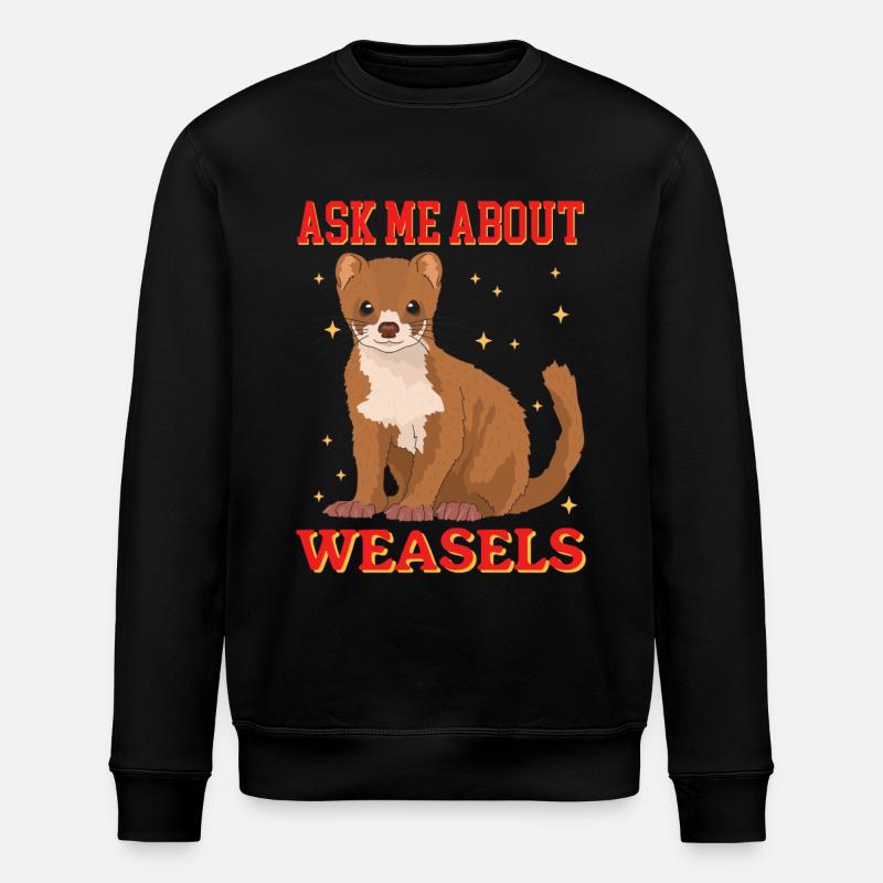 Weasel Mouse Weasel Hermännchen Gift - Stanley/Stella ROLLER Unisex Organic Sweatshirt - black