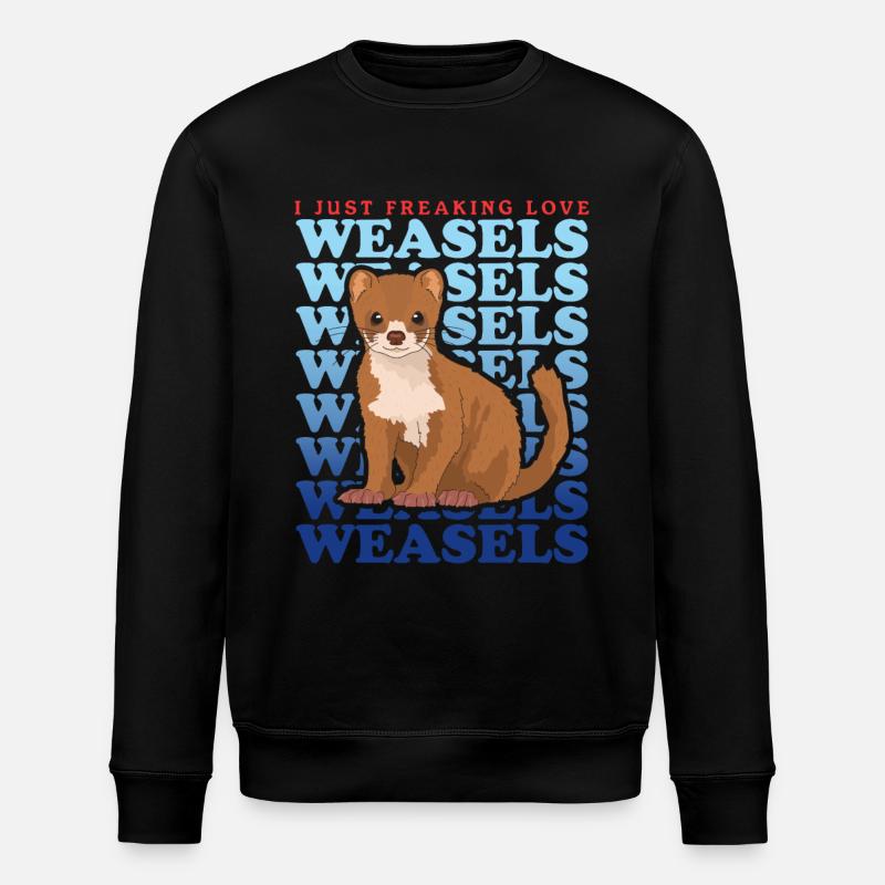 Belette petite belette Hermännchen cadeau - Sweat bio ROLLER Stanley/Stella Unisexe - noir