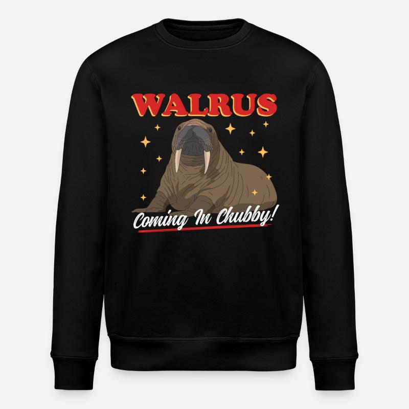 Walrus Walrus Walrus Walrus Gift - Stanley/Stella ROLLER Unisex Organic Sweatshirt - black