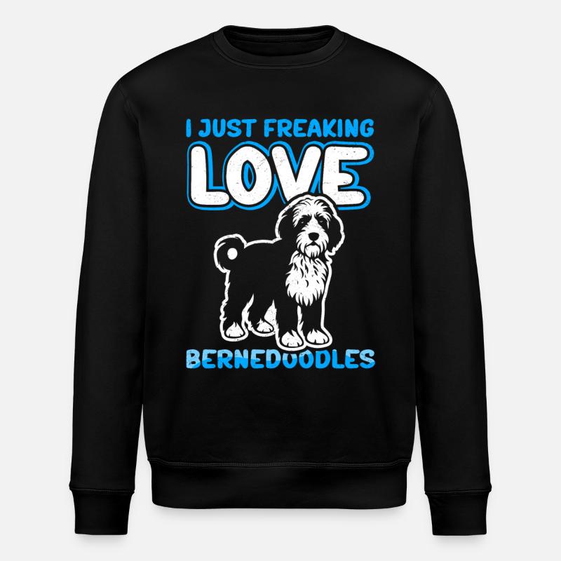 Bernedoodle Hundehalter Hundebesitzer Geschenk - Stanley/Stella Unisex Bio-Sweatshirt ROLLER - Schwarz