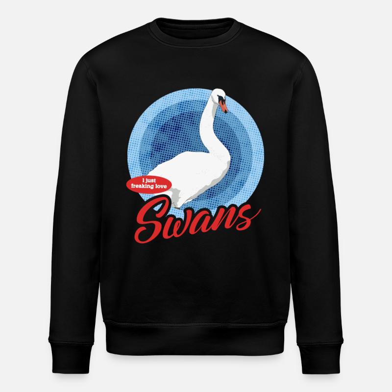 Cygne Cygne amant cygnes cadeau - Sweat bio ROLLER Stanley/Stella Unisexe - noir