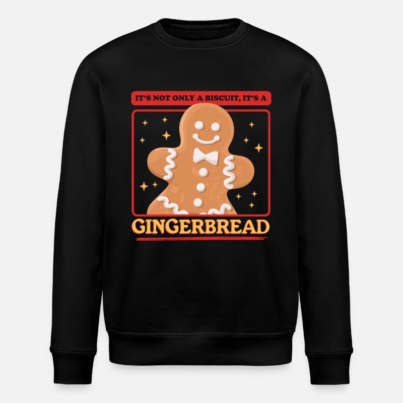 Lebkuchen Lebkuchenmann Geschenk - Stanley/Stella Unisex Bio-Sweatshirt ROLLER - Schwarz