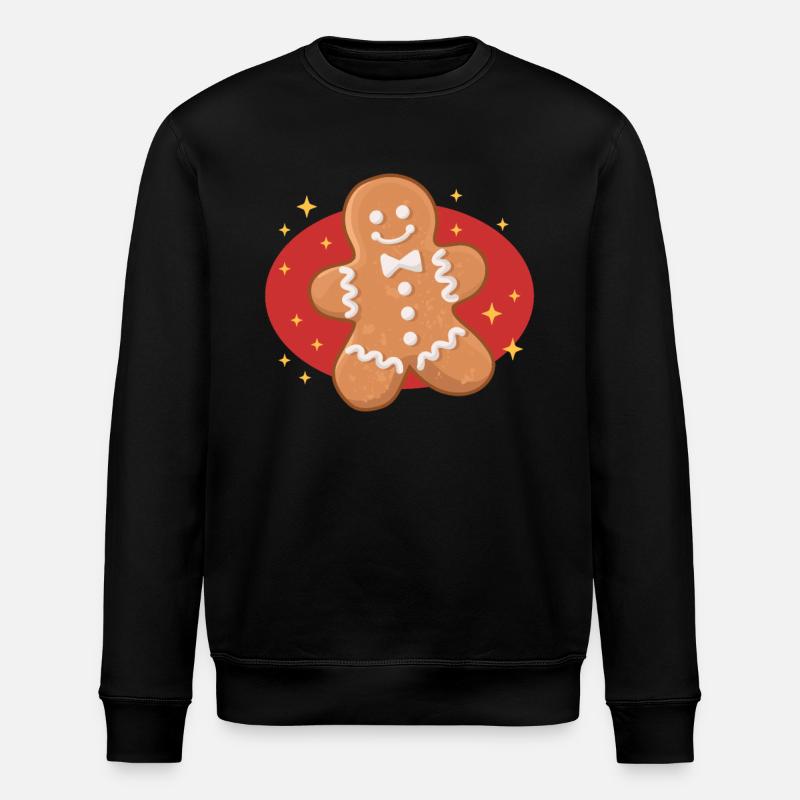 Lebkuchenmann Lebkuchen Lebkuchenmänner Geschenk - Stanley/Stella Unisex Bio-Sweatshirt ROLLER - Schwarz