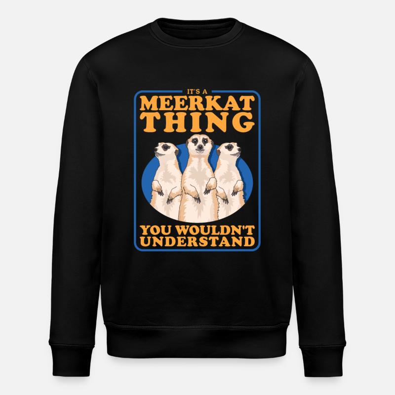Suricate famille drôle suricate cadeau - Sweat bio ROLLER Stanley/Stella Unisexe - noir