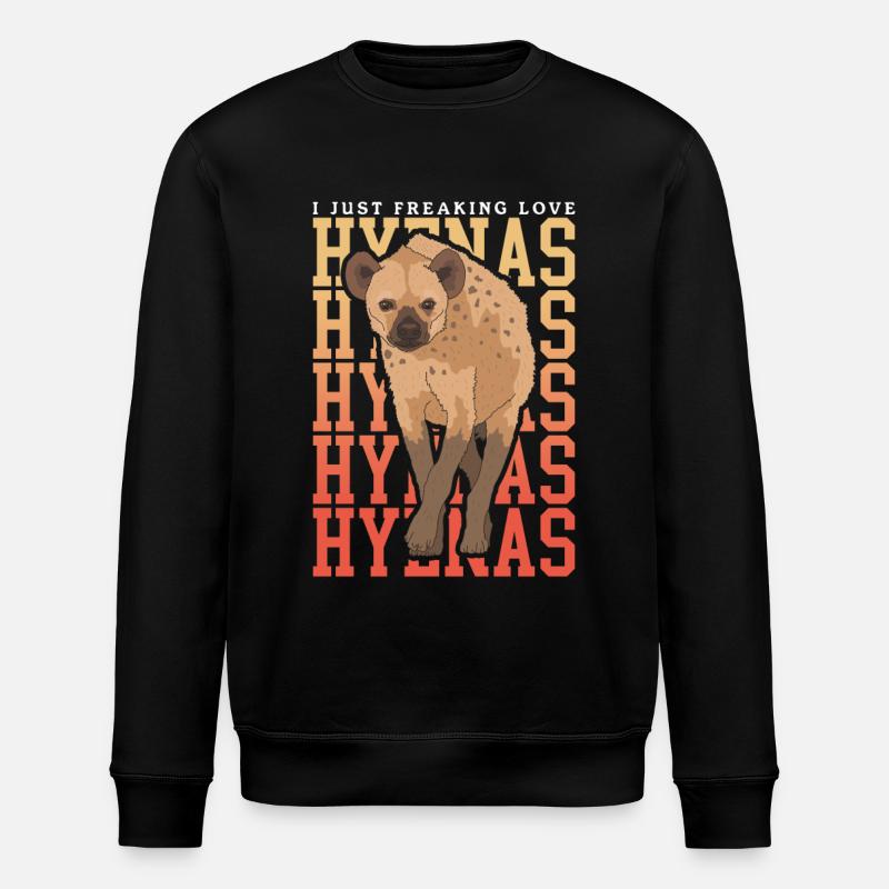 Hyäne Hyänen Tüpfelhyäne Geschenk - Stanley/Stella Unisex Bio-Sweatshirt ROLLER - Schwarz