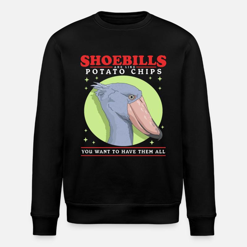 Shoebill Abu Markub Shoebill Gift - Stanley/Stella ROLLER Unisex Organic Sweatshirt - black