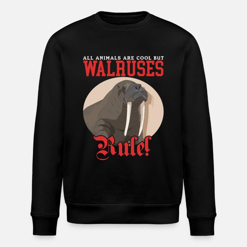 Walrus Walrus Gift - Stanley/Stella ROLLER Unisex Organic Sweatshirt - black