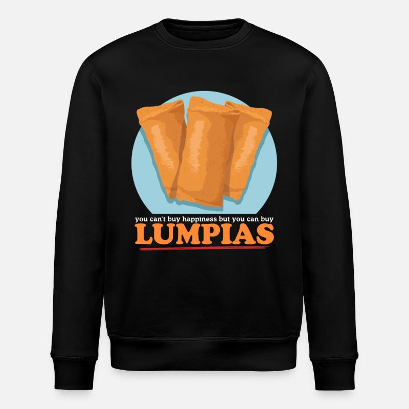 Lumpia Spring Rolls Loempia Gift - Stanley/Stella ROLLER Unisex Organic Sweatshirt - black