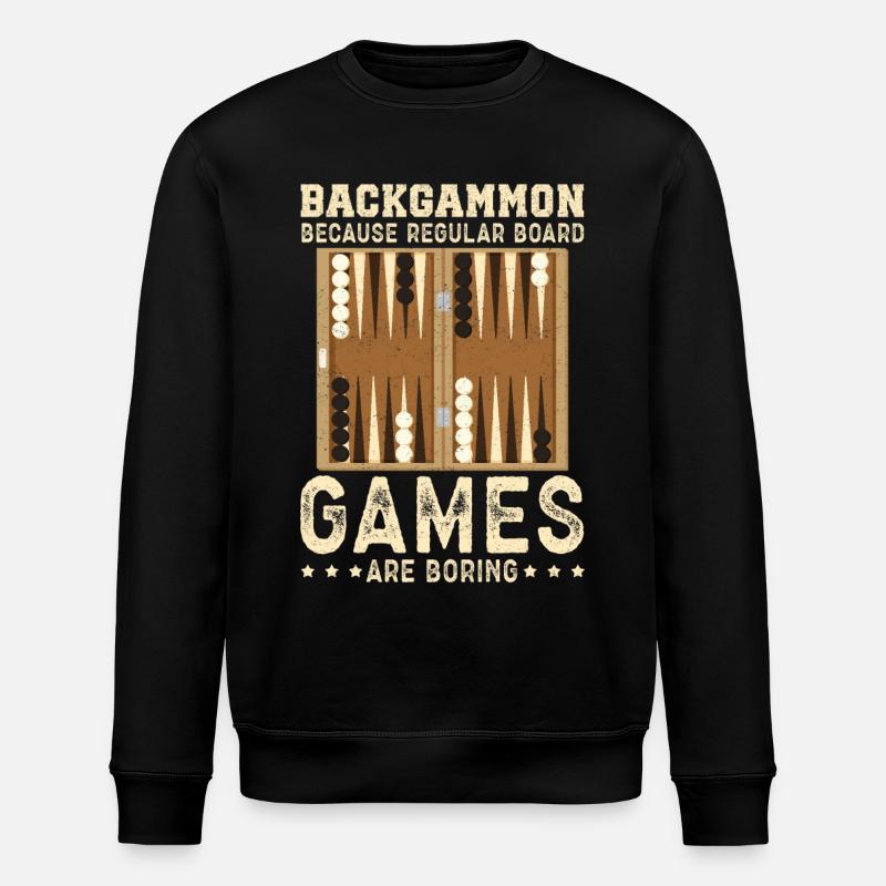 Backgammon Spieler Backgammon Brettspiel Geschenk - Stanley/Stella Unisex Bio-Sweatshirt ROLLER - Schwarz