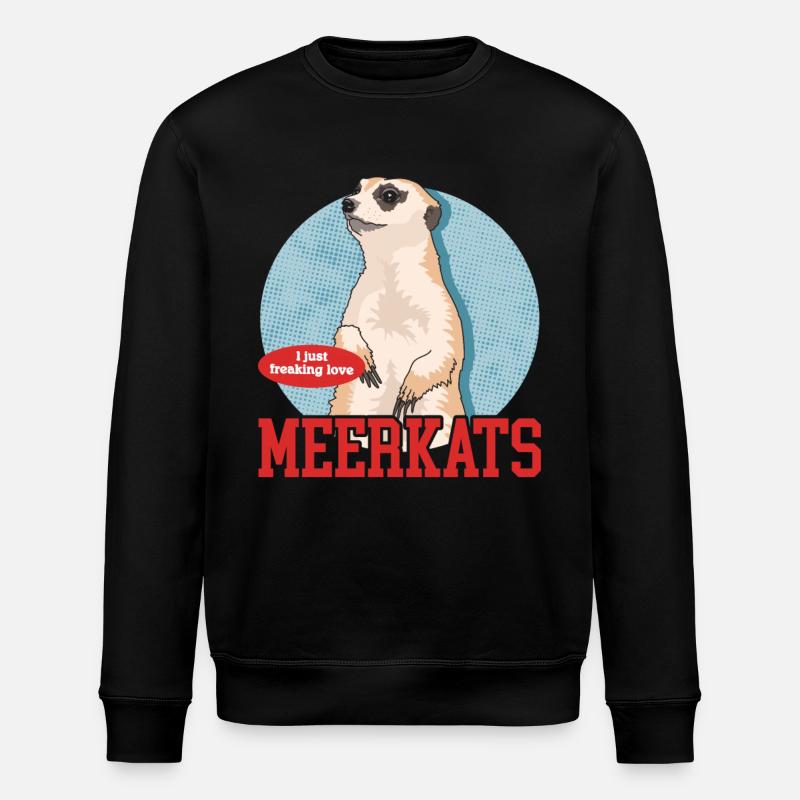 Suricate Drôle Cadeau de Suricate - Sweat bio ROLLER Stanley/Stella Unisexe - noir