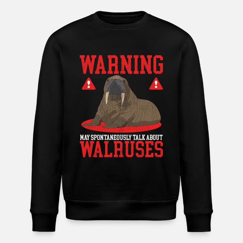 Walrus Walrus Gift - Stanley/Stella ROLLER Unisex Organic Sweatshirt - black