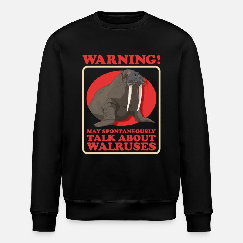 Walrus Walrus Gift - Stanley/Stella ROLLER Unisex Organic Sweatshirt - black