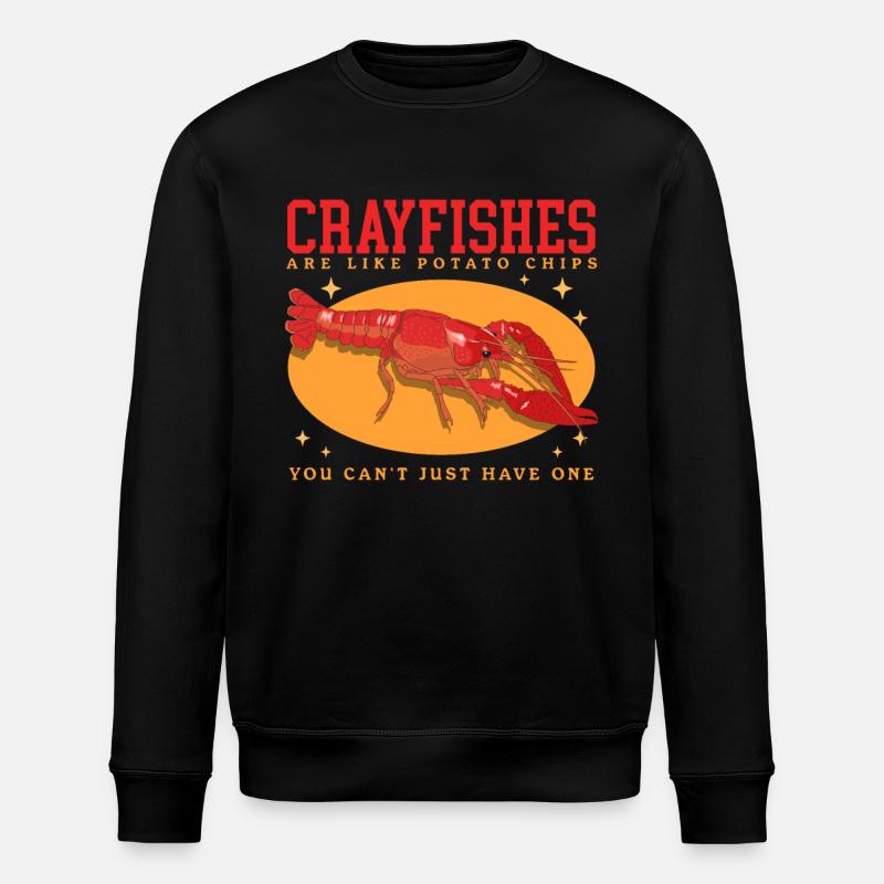 Crayfish Noble Crayfish Seafood Gift - Stanley/Stella ROLLER Unisex Organic Sweatshirt - black