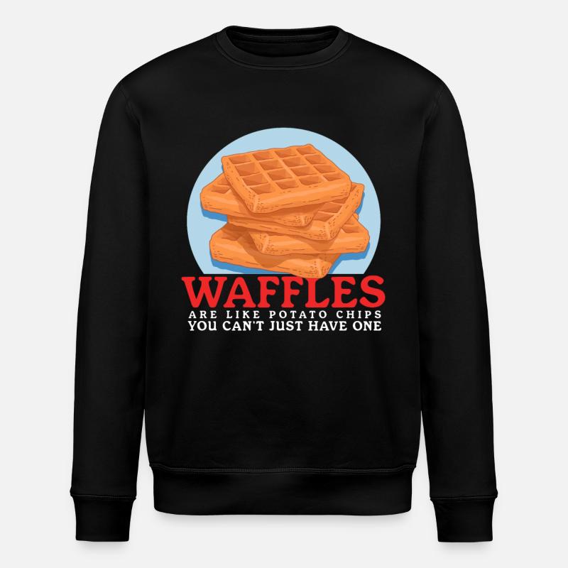 Waffles Waffle Lover Waffle Gift - Stanley/Stella ROLLER Unisex Organic Sweatshirt - black